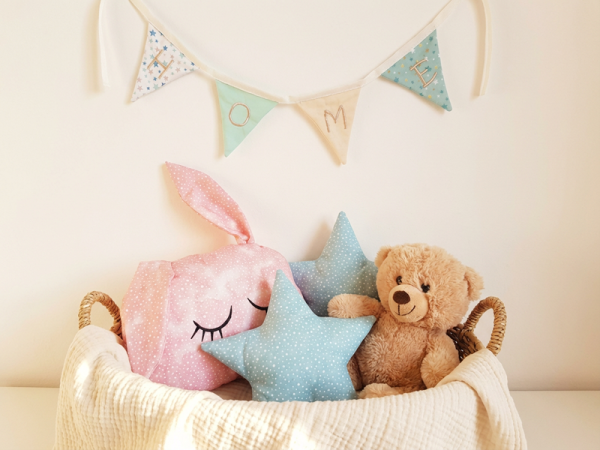 Wimpelkette mit Vollstick Buchstaben - ITH-Stickdatei